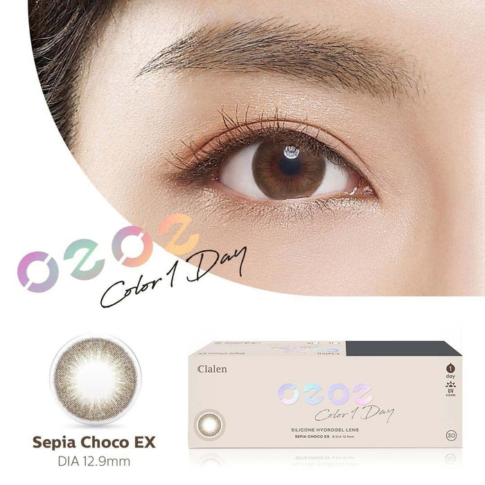 클라렌 오투오투 컬러 원데이 세피아 초코 EX 30p